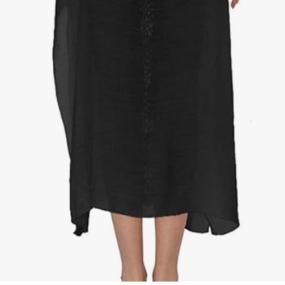 Bsubseach Floral Patchwork Deep V Neck Crochet Cover Up Short Sleeve Dress - Picture 8 of 16